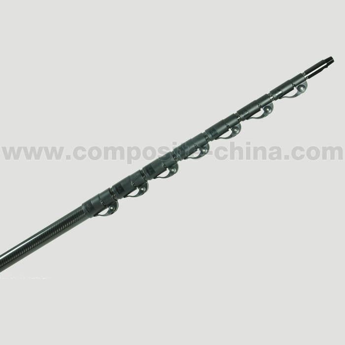 カーボンファイバー伸縮式クリーニングポール